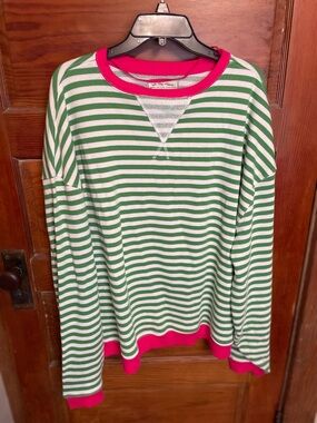 We The Free Classic Striped Oversized Crewneck